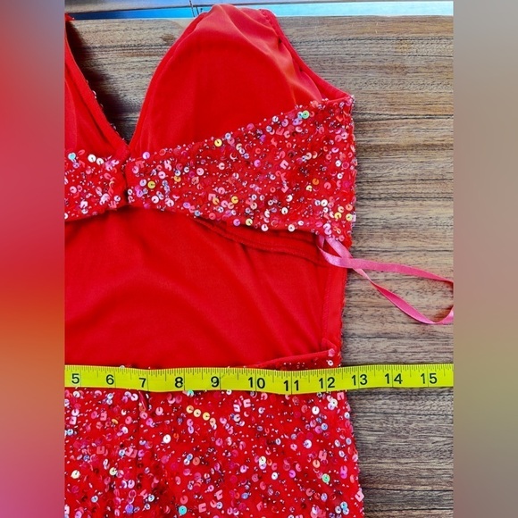 Cache Coral Sparkle Gown size 2 - Picture 12 of 15